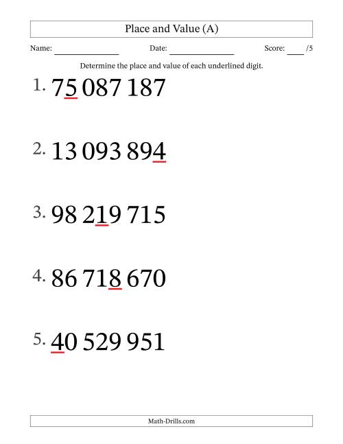 SI Format Determining Place and Value from Ones to Ten Millions ...
