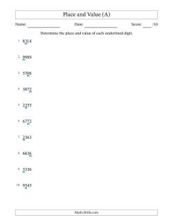 Place Value Worksheets