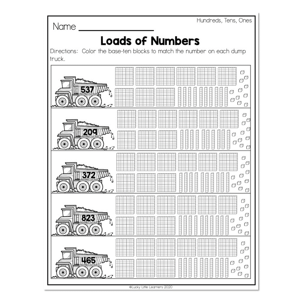 2nd Grade Math Worksheets - Place Value - Hundreds, Tens, Ones ...