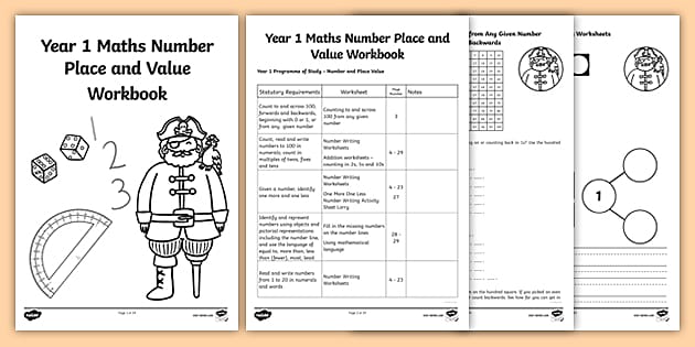 Place Value Year 1 Worksheet Pack - KS1 Maths Resources
