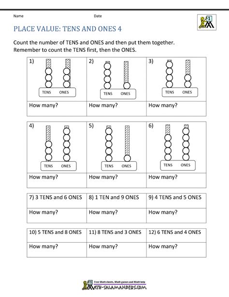 Math Place Value Worksheets