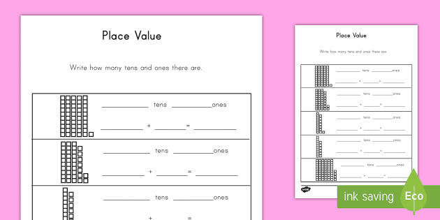Place Value Worksheet / Worksheet (teacher made) - Twinkl