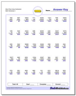 place value worksheet with zeros