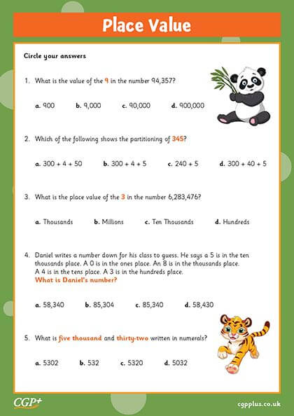 Place Value — Number and Word Problems (Year 5) | CGP Plus
