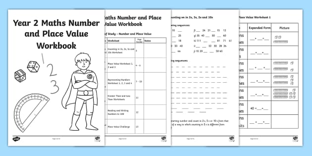 place value worksheet year 2