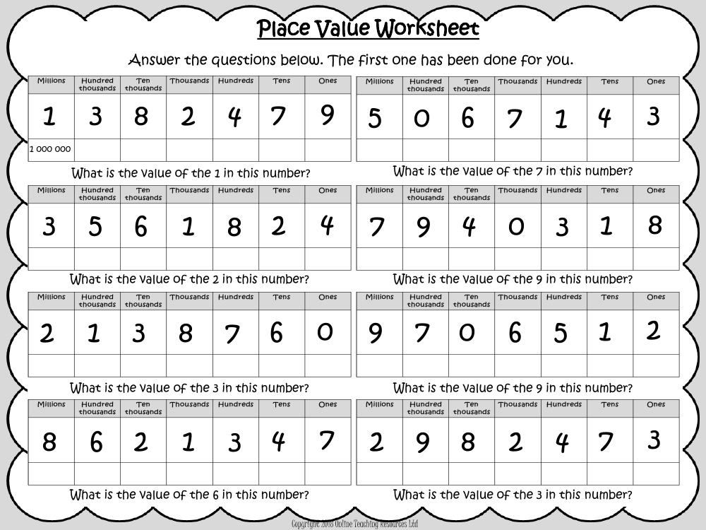 Place Value - Worksheet | Maths Year 5
