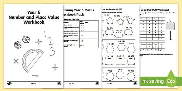 place value worksheet year 6 free