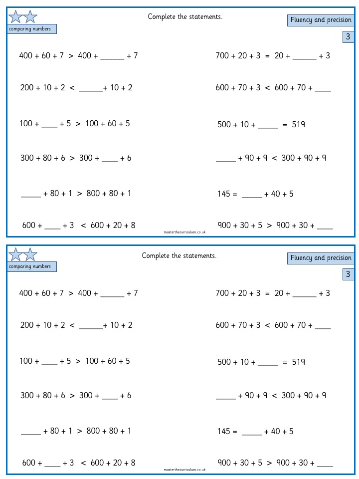 Year 3- Week 3 - Editable Differentiated Place Value Worksheets ...