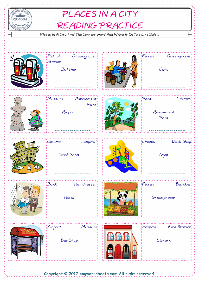 English Worksheet for Kids ESL Printable Picture Dictionary - PDF ...