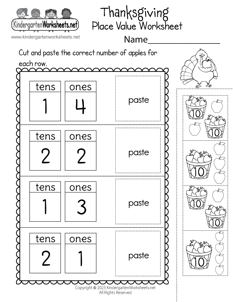 Thanksgiving Place Value Worksheet - Free Printable, Digital, &  PDF