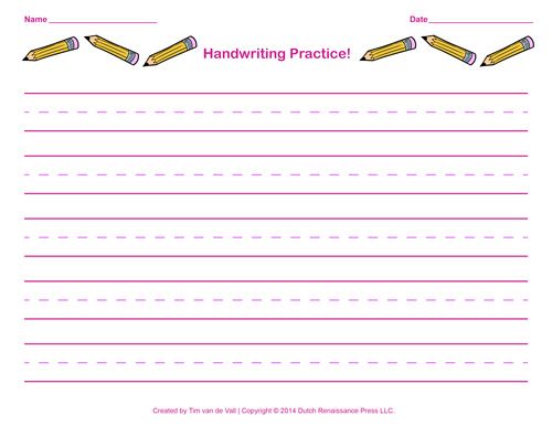 plain handwriting worksheets printable