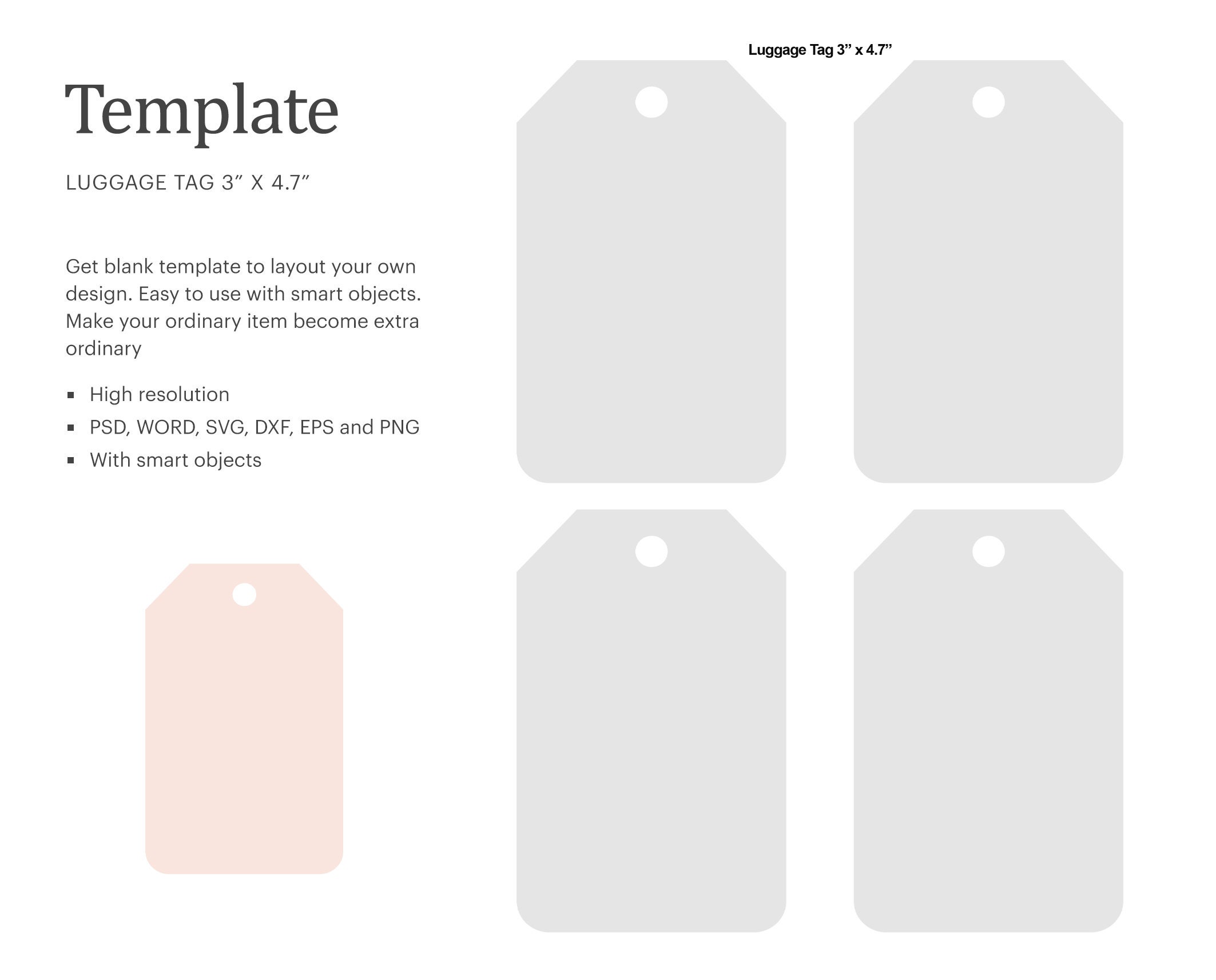 plain printable luggage tags
