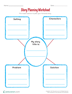 Story Planning Worksheet | Worksheet 