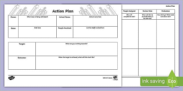 Early Years Action Plan Template | Primary Resources