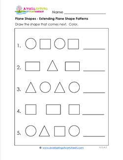 Plane Shapes - Extending Plane Shape Patterns | A Wellspring