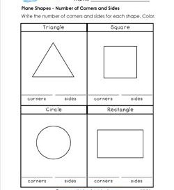 Geometry Worksheets for Kinder &  First Grade | A Wellspring