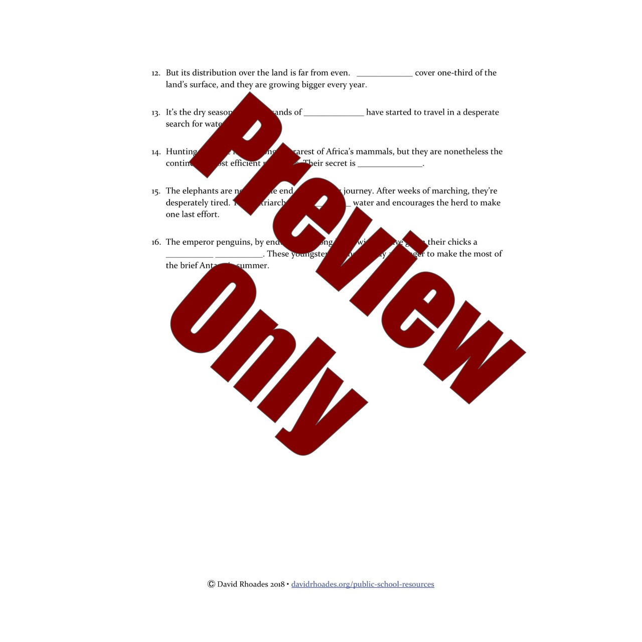 planet earth video worksheet
