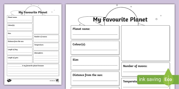 Planet Facts Worksheet/Worksheet (teacher made) - Twinkl