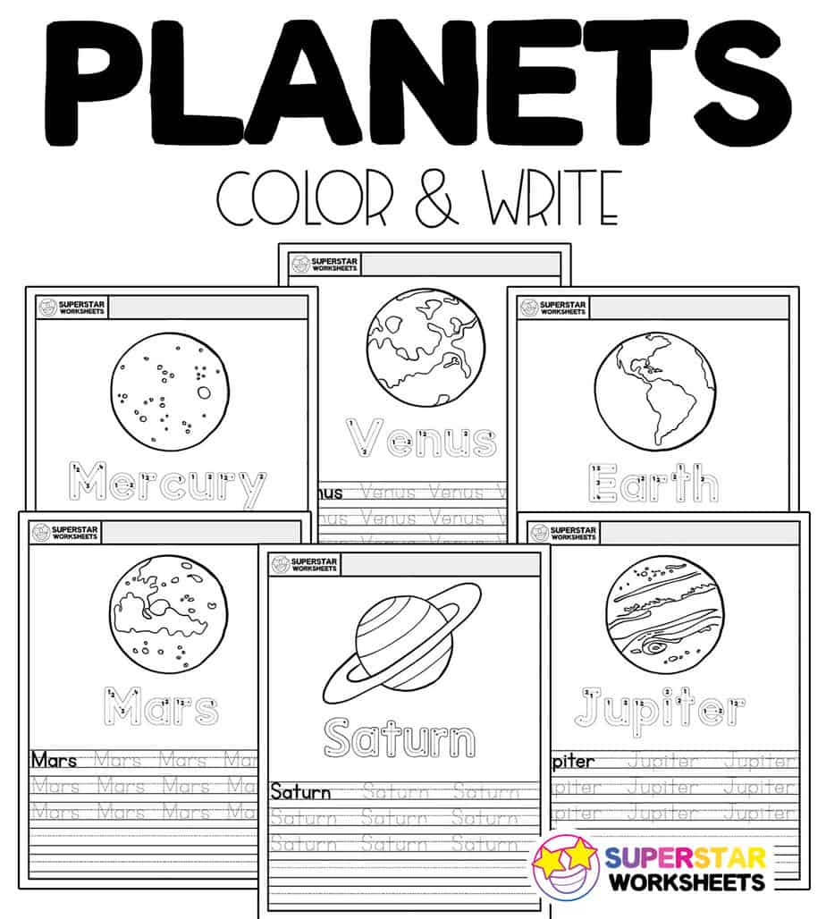 planet worksheet for preschool