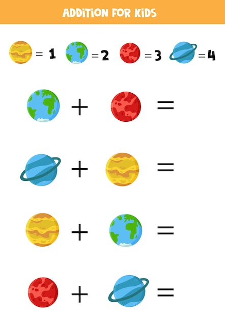 planets for kids worksheet