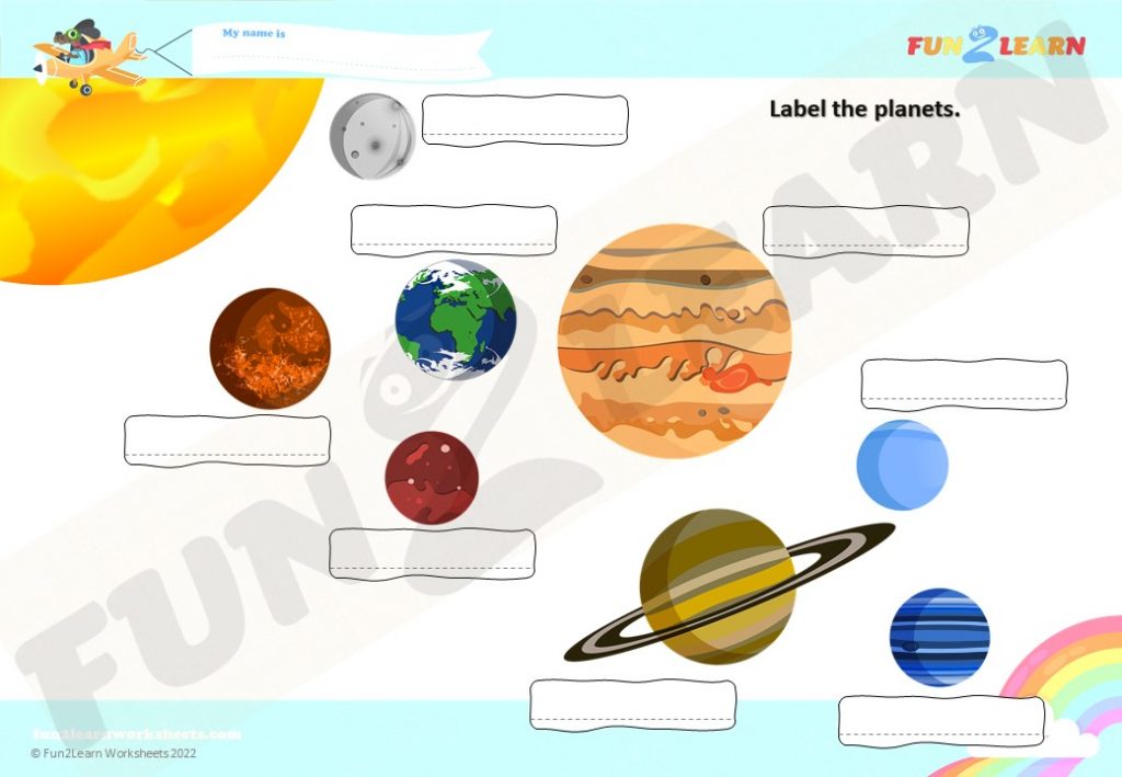 Label The Planets | Free Worksheet | Planets Of The Solar System ...