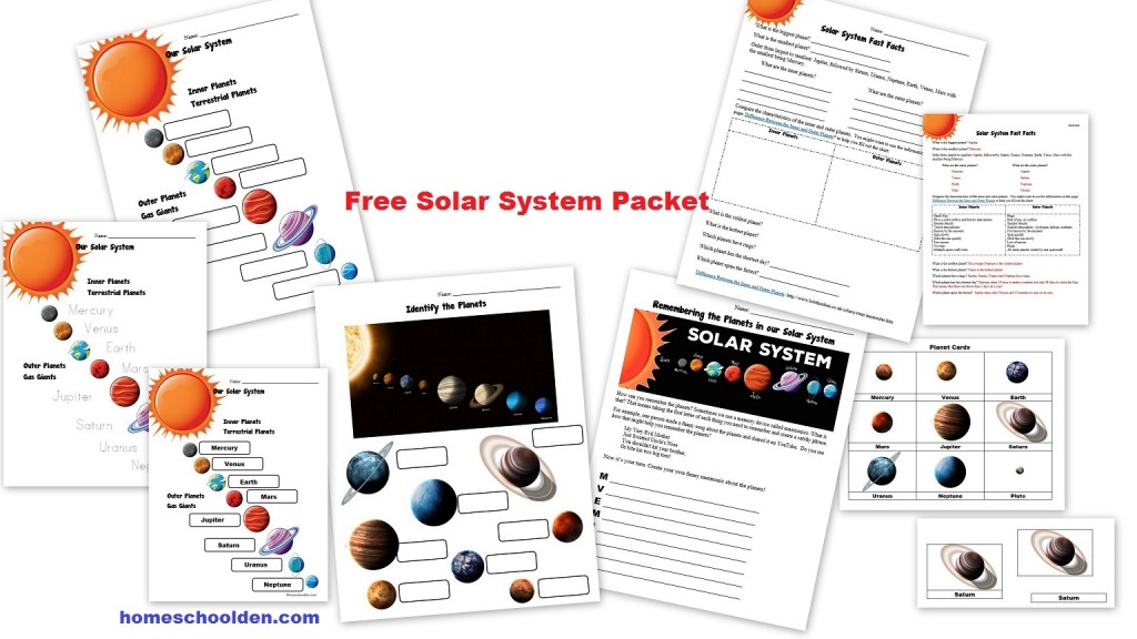 Free Planets of the Solar System Worksheets - Homeschool Den