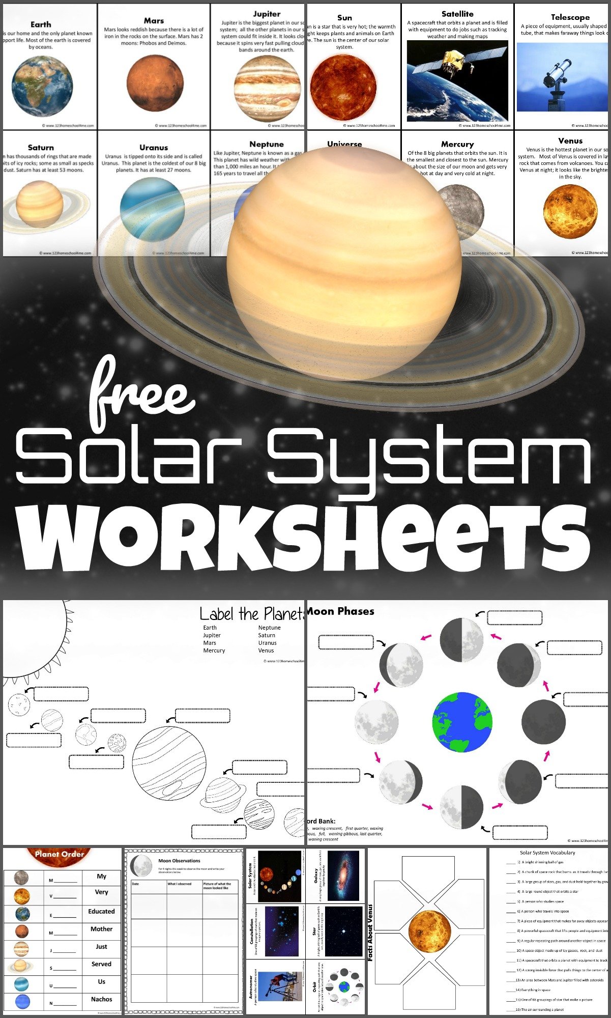 ? FREE Printable Solar System Worksheets for kids