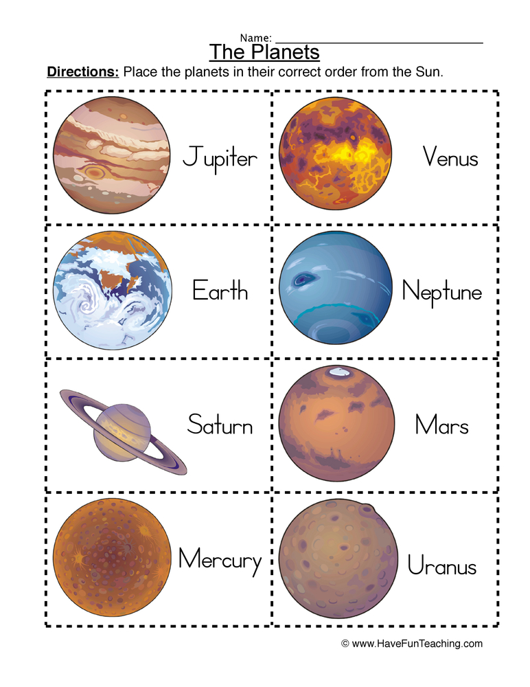 planets worksheet pdf