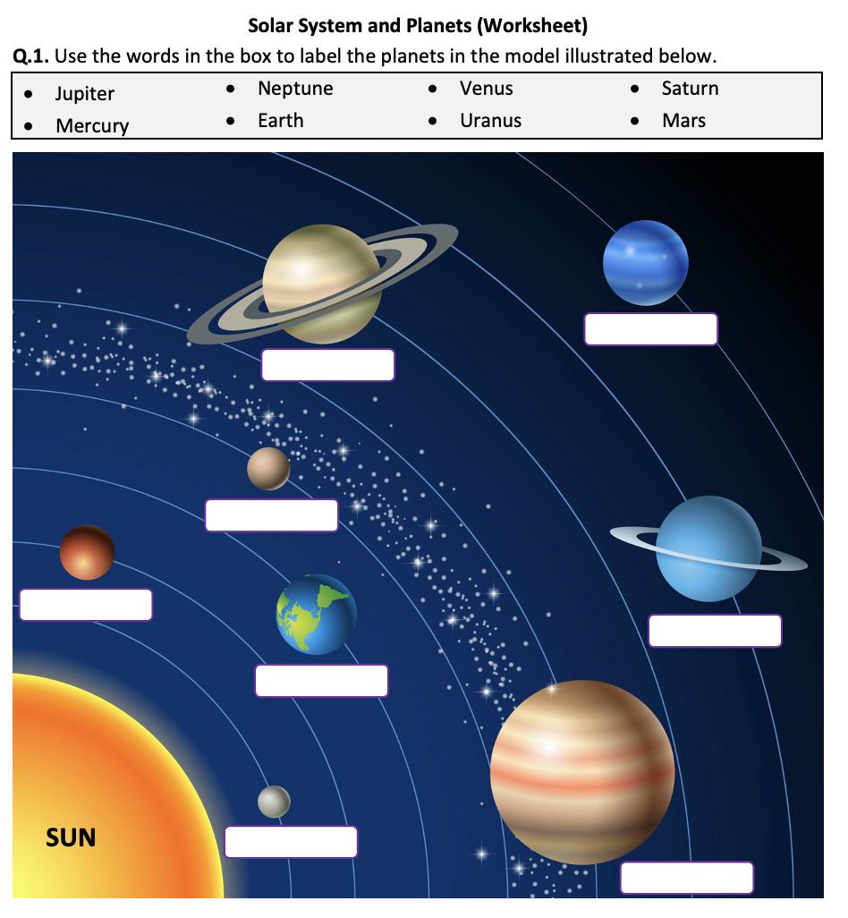 planets worksheet pdf