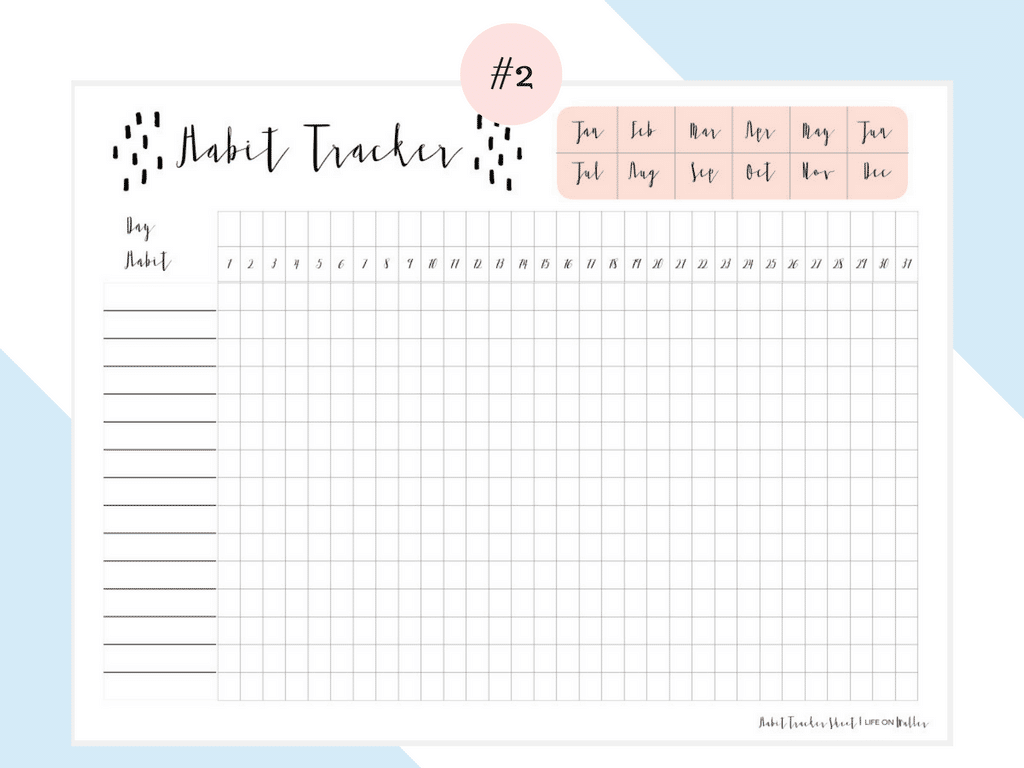 21 Free Printable Habit Trackers ⋆ The Petite Planner
