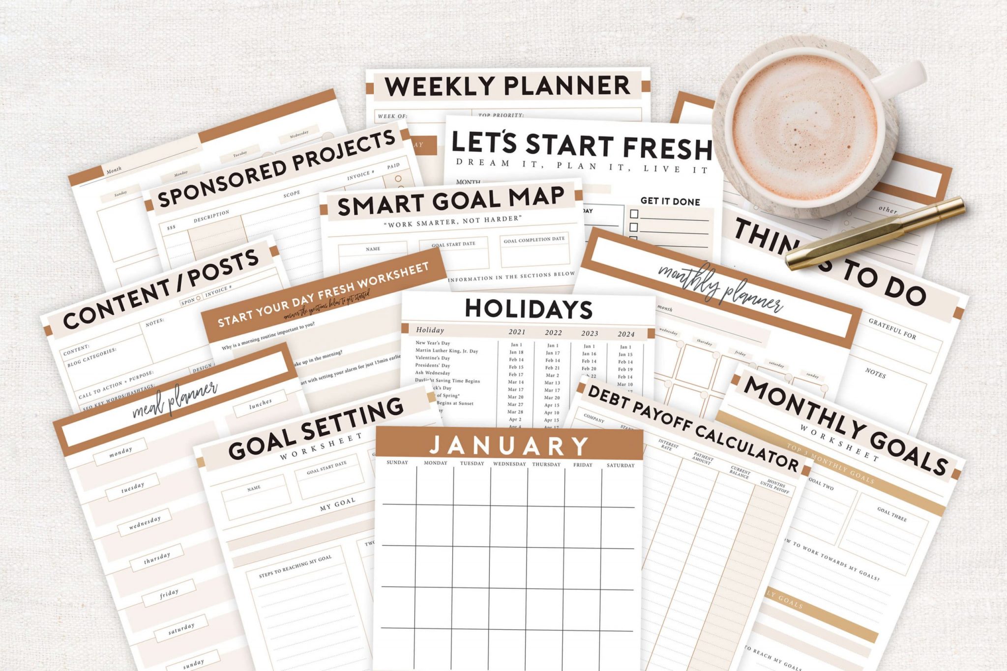 An Organized Life Planning Worksheets - Fresh Mommy Blog