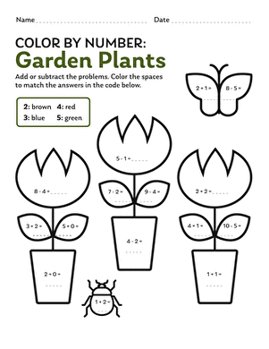 plant worksheet for kindergarten