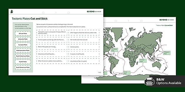 plate tectonics worksheet answers