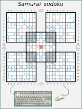 Samurai sudoku puzzles to play online