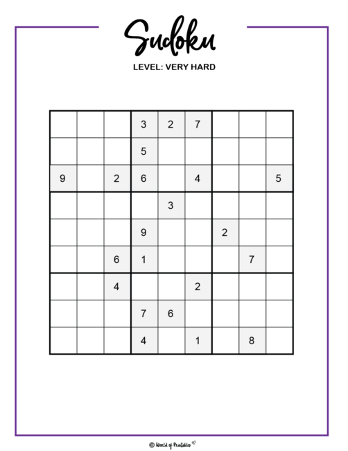 Printable Sudoku - 100+ Puzzles From Easy To Hard - World of ...
