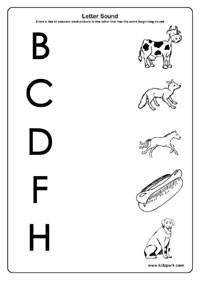 Beginning Letter Sounds Worksheets For Kids,Home Schooling ...