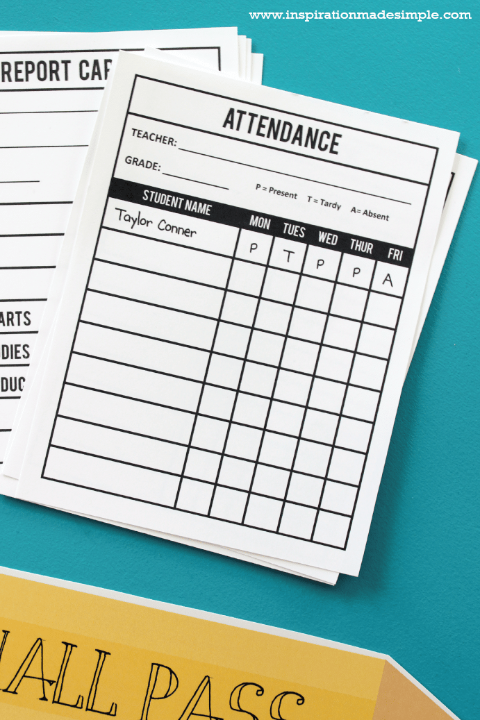 Pretend Play Printable School Kit - Inspiration Made Simple