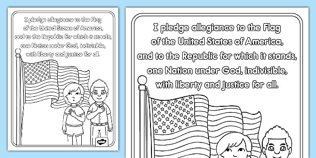 pledge of allegiance worksheet