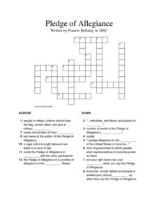 pledge of allegiance worksheet