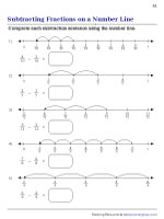 plot fractions on a number line worksheet