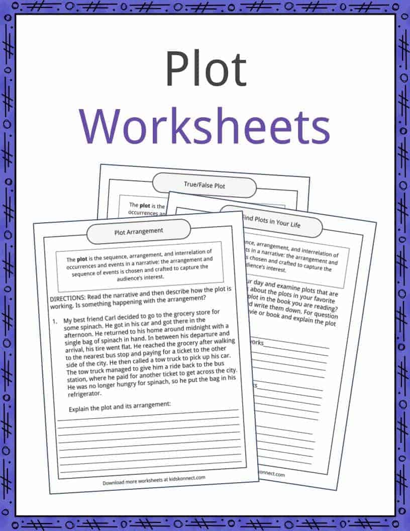 plot of a story worksheet