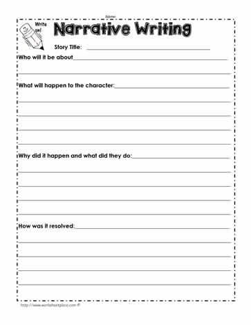 Narrative-Writing-Outline Worksheets