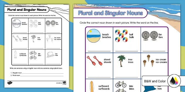 Singular or Plural Nouns Worksheet - Turning Singular Nouns Plural ...