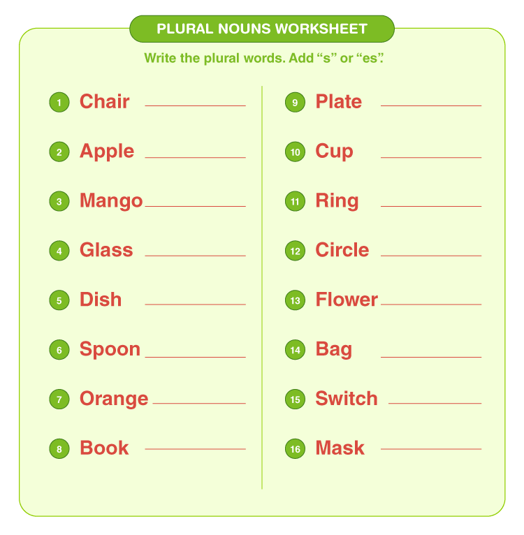Plural Nouns Worksheet | Download Free Printables For Kids