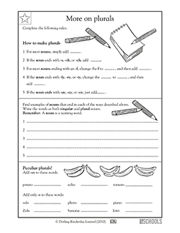 plural nouns 3rd grade worksheet
