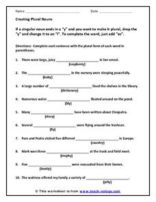 plural nouns worksheet 5th grade
