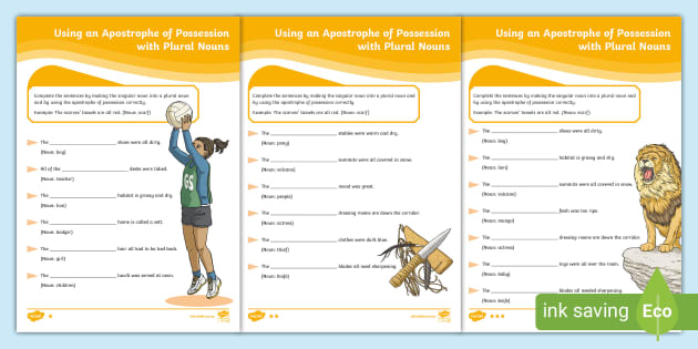 Possessive Nouns Worksheets