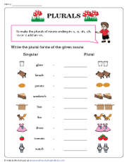 Singular and Plural Nouns Worksheets