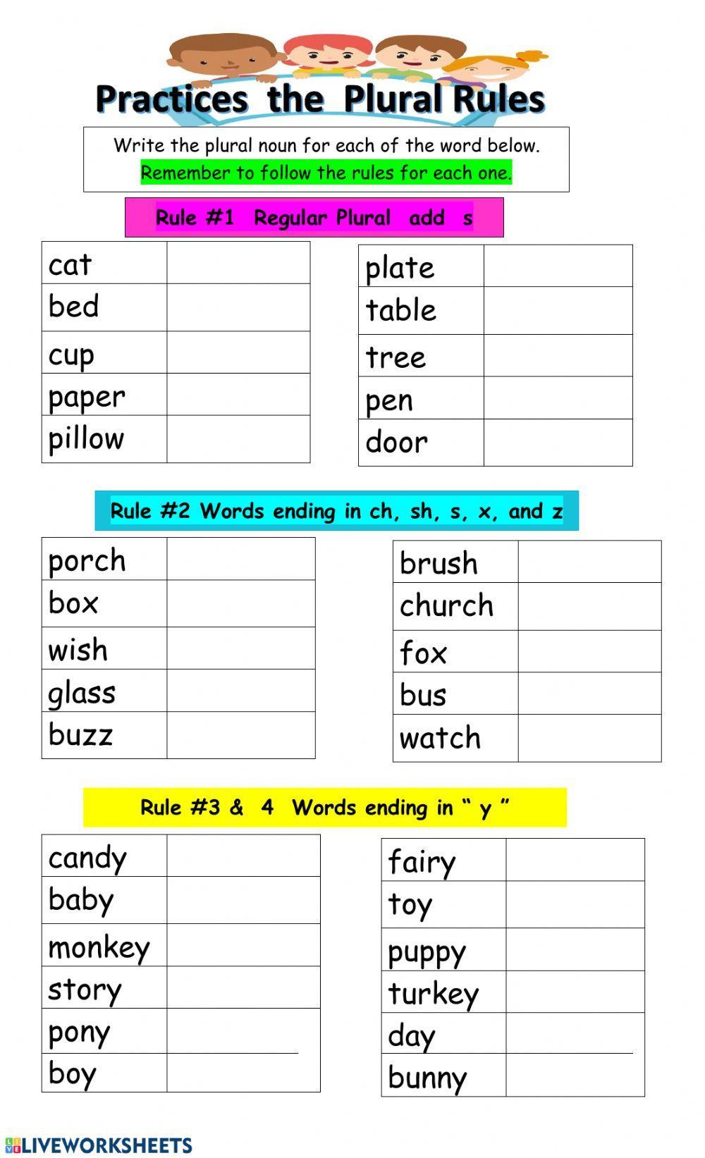 Plural exercise  