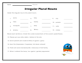 Plurals Worksheets